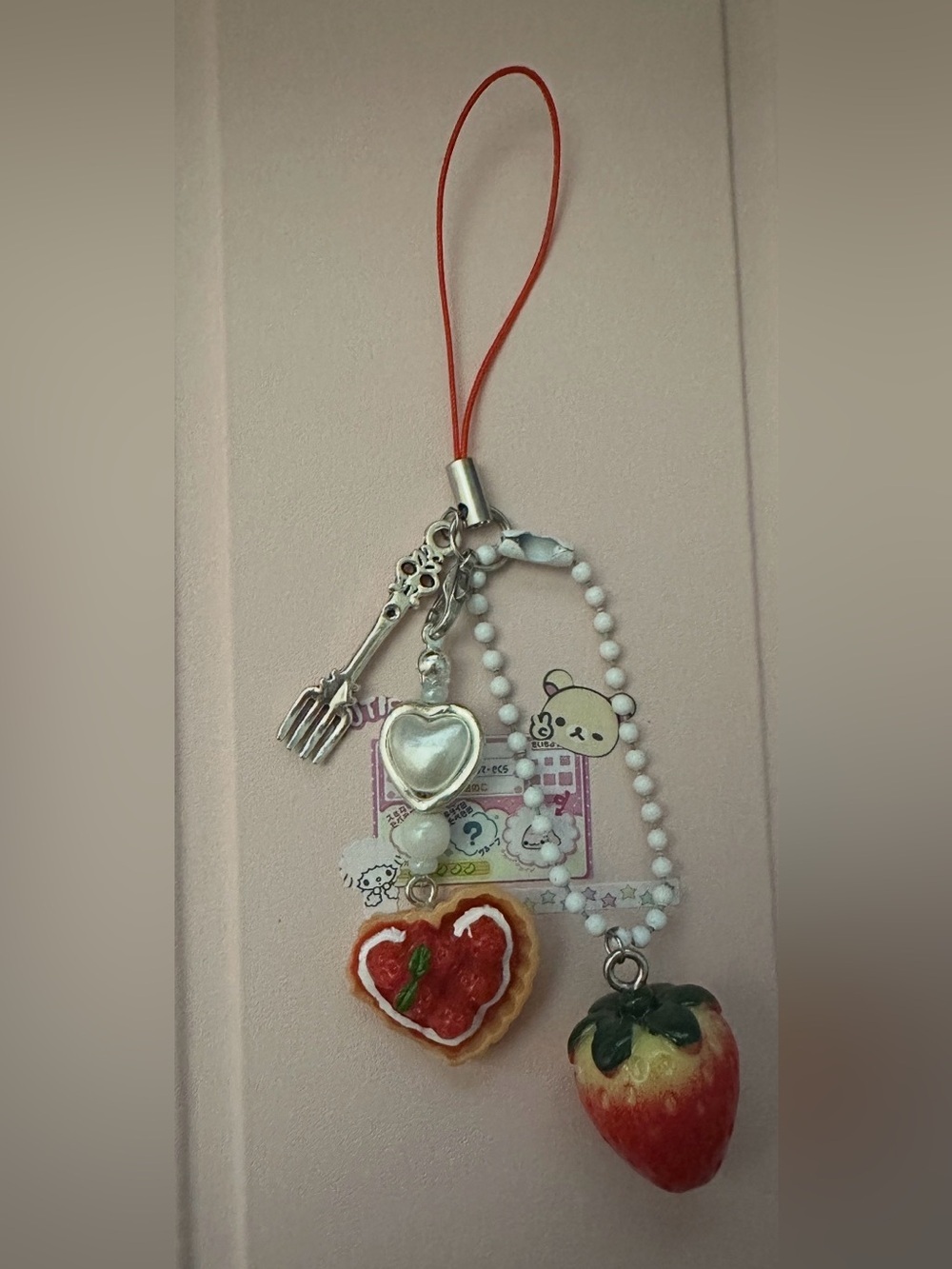 New Strawberry & Pie Phone Charm